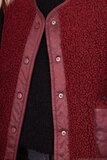 Reversible bordeaux bodywarmer-gilet in wolmix_