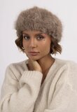 Taupe headband in faux fur_