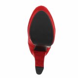 Rode hoge suede overknee laars Amelda_