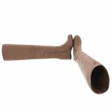 Kaki bruine hoge suede overknee laars Alexia_