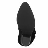 Zwarte half hoge suede laars met omslag Coumba_