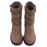 Kaki bruine suede boot Natalya_