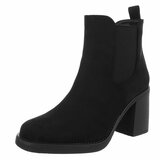 Suede zwarte Chelsea boot Monique_