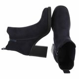 Suede donker blauwe Chelsea boot Monique_