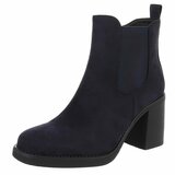 Suede donker blauwe Chelsea boot Monique_