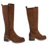 Bruine suede hoge laars Carise_