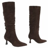 Hoge bruine suede laars Clarissa_