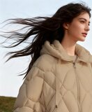 Fashion taupe korte pufferjas_