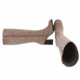 Taupe suede hoge laars Carmenta_
