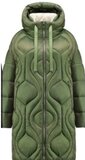 Cozy groene midi winter pufferjas_