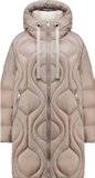 Cozy beige midi winter pufferjas_