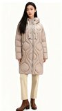 Cozy beige midi winter pufferjas_