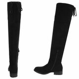 Zwarte hoge suede overknee laars Camee_