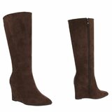 Bruine hoge suede laars Lucyna _