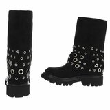 Zwarte suede biker boot Chelisa_