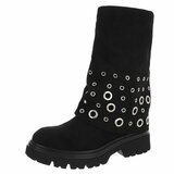 Zwarte suede biker boot Chelisa_