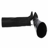 Hoge zwarte laars met omslag Calliope_