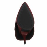 Hoge bordeaux suede laars met omslag Calliope_