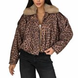 Trendy leopard bomber jacket in leatherlook_