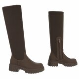 Hoge bruine textiel laars Chantelle_