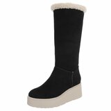 Zwart suede enkellaarsje Callas_
