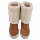 Camel suede enkellaarsje Callas_