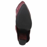 Hoge bordeaux suede laars met omslag Chanella  _