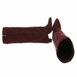 Hoge bordeaux suede laars met omslag Chanella  _