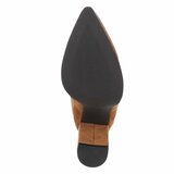 Camel high heel suede enkellaarsje Petra_