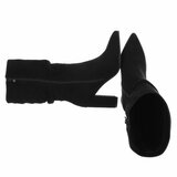 Zwart high heel suede enkellaarsje Petra_