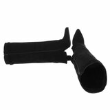 Hoge zwarte suede laars met omslag Chanella_