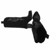 Zwart daimen half hoog western-biker enkellaarsje Celisa_