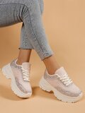Beige lage sneaker Cicilia_