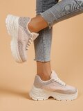 Beige lage sneaker Cicilia_