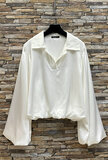 Chique witte blouse in satijn_
