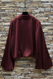 Chique bordeaux blouse in satijn_