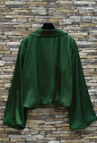 Chique groene blouse in satijn_
