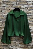 Chique groene blouse in satijn_