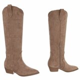 Kaki bruine hoge suede laars Jocelyne_