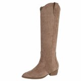 Kaki bruine hoge suede laars Jocelyne_