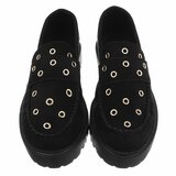 Zwarte suede mocassin Aneta_