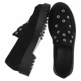 Zwarte suede mocassin Aneta_