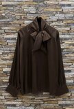 Trendy bruine blouse in satijn  SOLD OUT_