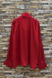 Trendy rode blouse in satijn_