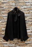 Trendy zwarte blouse in satijn_