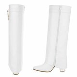 Hoge witte laars met omslag Chica_
