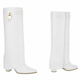 Hoge witte laars met omslag Chica_