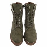 Kaki groen high heel enkellaarsje Chiavelli_