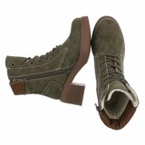 Kaki groen high heel enkellaarsje Chiavelli_