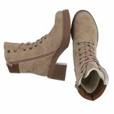 Bottines brunes kaki à talons hauts  Chiavelli_